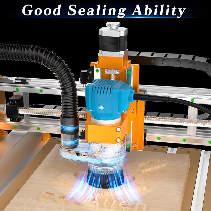 FoxAlien 69mm Diameter Dust Shoe for CNC Router Machine, Compatible with 52mm Spindle Motor and 65mm Router, Hose Diameter 38mm - Image 5